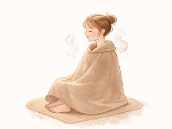 呼吸・解放・休息をイメージしたイラスト